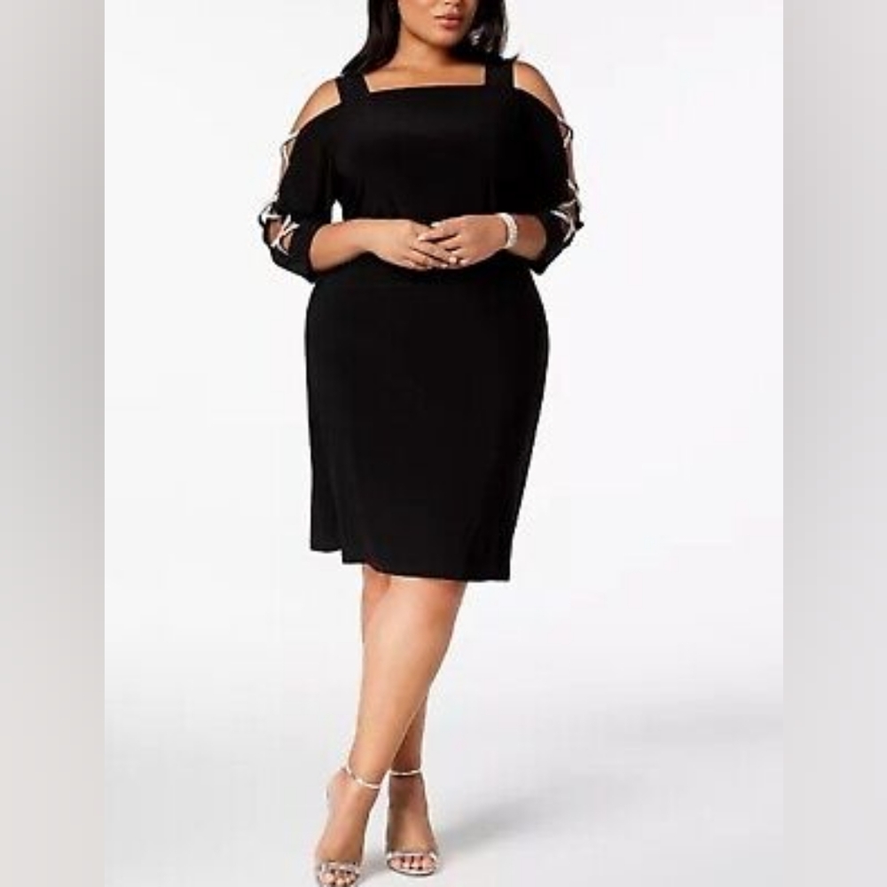 MSK Rhinestone Shift Dress szXL